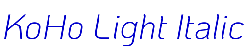 KoHo Light Italic fuente